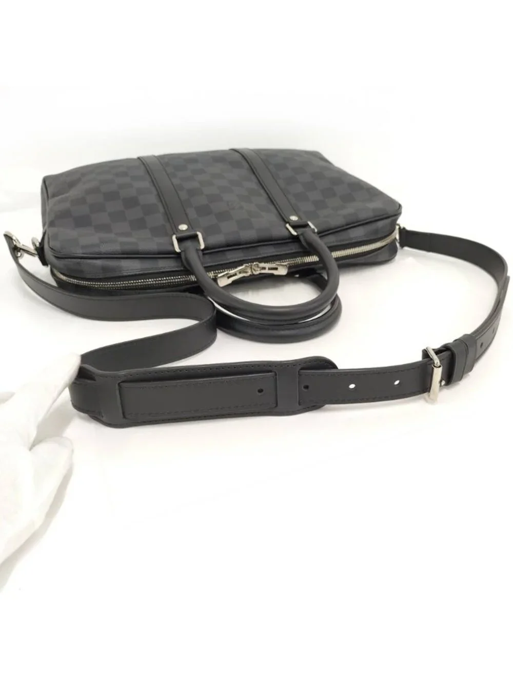 Louis Vuitton Porte Documents Voyage PM Business Bag Damier Graphite